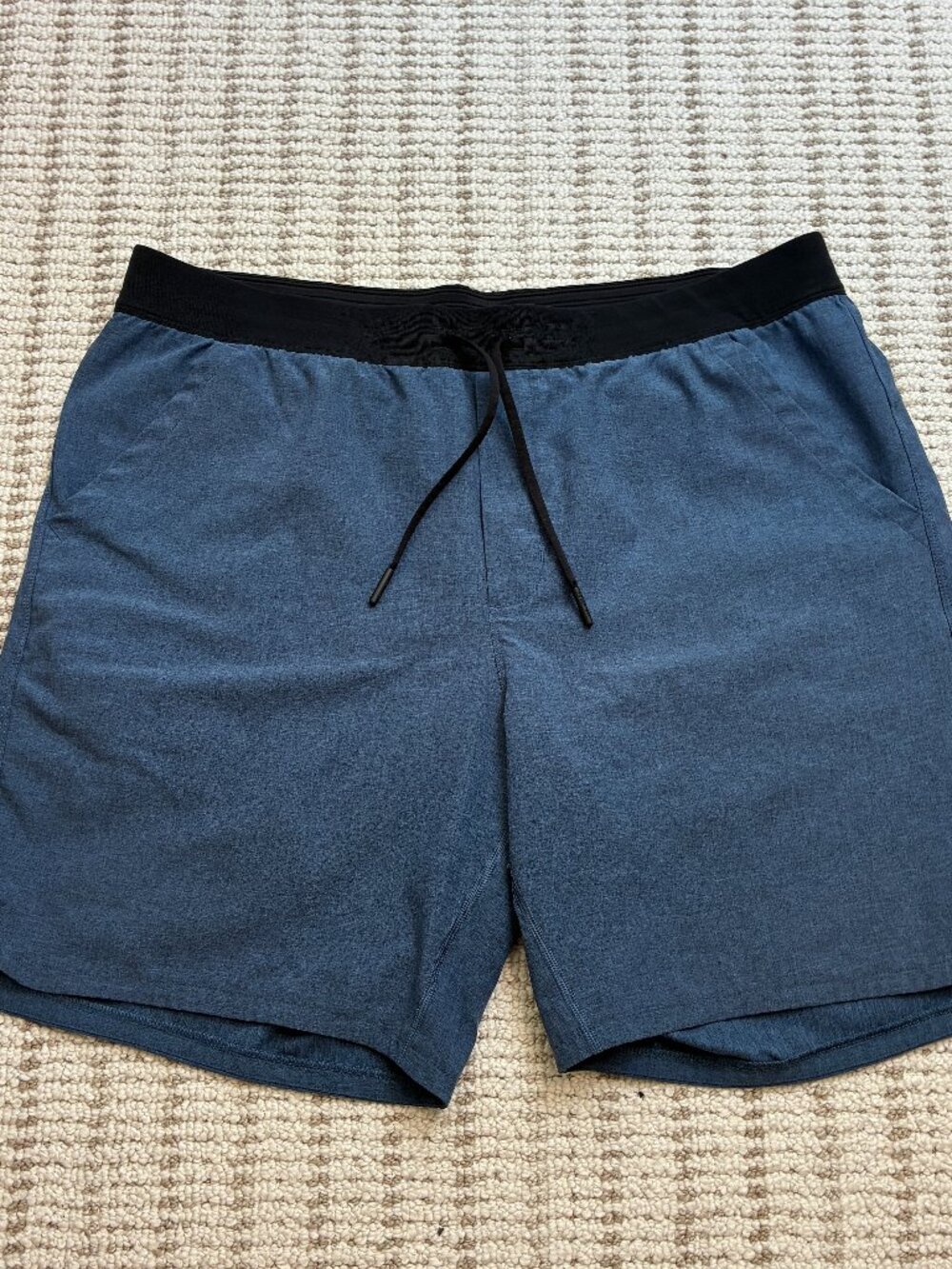 Public Rec Shorts Mens 36 Blue Black Flex Active Performance Gym Pull On Lined